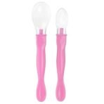 1st Step Dual Ended BPA Free Silicone Spoon Set (Pink) - Fast Shipping to USA & Canada - Image 2