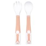 1st Step Bendable Weaning Spoon & Fork Set with Case (Pink) - Fast Shipping to USA & Canada - Image 2