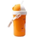 1ST STEP Matte Collection Ideal for Montessori BPA Free Polypropylene Soft Straw Sipper with Twin Handles for Easy Grip - Orange - Fast Shipping to USA & Canada - Image 7