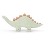 Haus & Kinder Knitted Dinosaur Soft Toy - 100% Cotton Cover Toy Gift for Kids, Soft Toys for Girls & Soft Toys for Boys, Toddler Toys, Toys for New Born Baby Boy and Girls, Mint-Natural, 10X25 CM, 1Pc - Fast Shipping to USA & Canada - Image 3