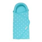 Tidy Sleep Baby Swaddle Wrappper Adjustable for Newborn || 100% Cotton Soft || Newborn Blanket for 0-3 Months (Blue Polka), 1 Count, 300 TC - Fast Shipping to USA & Canada - Image 4
