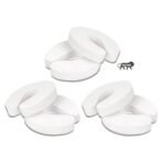 Kids Station Children Safety Door Pinch Guard|Stopper For Protection From Door Slamming & Accidental Lock|Baby/Toddler Or Pet From Getting Locked In Room|Prevents Finger Pinch Injuries|Pack Of 6|White - Fast Shipping to USA & Canada - Image 2