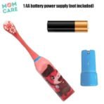 MOM CARE Kids Battery Toothbrush,Advanced Sonic technology,Vibrating Mode, Extra Soft Bristles,3X Efficiency Of Manual, Effective Cleaning Of Your Child?s Teeth, Improving Oral Health Red - Fast Shipping to USA & Canada - Image 4