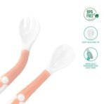 1st Step Bendable Weaning Spoon & Fork Set with Case (Pink) - Fast Shipping to USA & Canada - Image 4