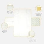 Tidy Sleep Baby Portable Diaper Changing Mat - Waterproof, Foldable Travel Mat with Storage Pockets & Soft Padding Pillow-Easy-to-Carry Changing Station Organizer for Newborns & Toddlers (Whimsy Spiral) - Fast Shipping to USA & Canada - Image 7