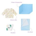 MOM'S HOME New Born Baby Organic Cotton Essentials Gift Set | Multicolor | 40 Items - Fast Shipping to USA & Canada - Image 6