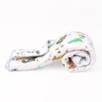 MOM'S HOME Organic Cotton Baby Muslin AC Quilt/Blanket | 100x120 cm | 0-3 Year | Dinopark - Fast Shipping to USA & Canada - Image 4