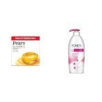 Pears Pure And Gentle Bathing Bar, 125g (Pack Of 8) & Pond's Triple Vitamin Moisturising Body Lotion, 300ml - Fast Shipping to USA & Canada - Image 2