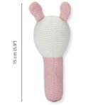 Haus & Kinder Wooly Sheep Baby Rattle Toy ? Set of 1 | Pink, 100% Cotton with Polyfibre Filling | Soft Knitted Rattle for Infants (0-2 Years) | 15cm | Baby Hand Rattle | Newborn Baby Toy - Fast Shipping to USA & Canada - Image 5