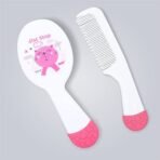 1st Step Matte Collection Easy Grip, Soft & Gentle Comb and Brush Grooming Set - Pink - Fast Shipping to USA & Canada - Image 2
