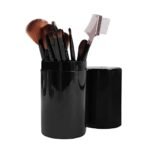 Focallure Professional Makeup Brushes Set for Womens/Girls - 12Pcs Syntheic Fiber Hair Brush Set for Make Up (Black) - Fast Shipping to USA & Canada - Image 2