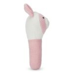 Haus & Kinder Wooly Sheep Baby Rattle Toy ? Set of 1 | Pink, 100% Cotton with Polyfibre Filling | Soft Knitted Rattle for Infants (0-2 Years) | 15cm | Baby Hand Rattle | Newborn Baby Toy - Fast Shipping to USA & Canada - Image 4