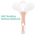 1st Step Bendable Weaning Spoon & Fork Set with Case (Pink) - Fast Shipping to USA & Canada - Image 3