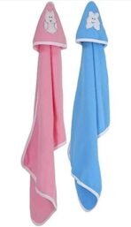 First Kick Baby Blankets New Born Pack of Hooded Wrapper Durable Fleece Polyester s Cum Wrap Towel Pack of 4 Pink Blue - Fast Shipping to USA & Canada - Image 5