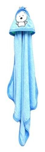 First Kick Baby Cotton Bath Towels New Born Combo Pack Of Hooded Soft Wrapping Towel Pack Of 2 (70 Cm X 66 Cm) Set Of 2, Blue - Fast Shipping to USA & Canada - Image 4