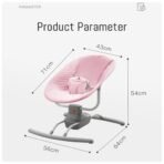 StarAndDaisy Electric Swing for Baby Automatic/Baby Swing for 0 to 2 Years with Adjustable Backrest/Baby Rocker Automatic Swing with Bluetooth Playback, Light Weight, Play Toy - Pink - Fast Shipping to USA & Canada - Image 6