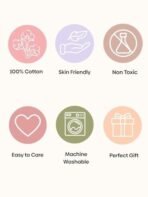 Haus & Kinder Baby Teether Toy ? Pink Jumbo Face with Wooden Ring & Rattle | Soft Muslin Cotton | Soothing Teething Toy for Newborns (15cm, 0?2 Years) - Fast Shipping to USA & Canada - Image 7