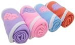 First Kick Baby Blankets New Born Pack of Hooded Wrapper Durable Fleece Polyester s Cum Wrap Towel Pack of 4 Pink Blue - Fast Shipping to USA & Canada - Image 2