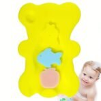 MOM CARE Newborn Baby Sponge for Bathing, Baby Bathing Cushion Infant Bathing Mat Newborn Bath Baby Essentials Yellow 1pc - Fast Shipping to USA & Canada - Image 2