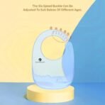 StarAndDaisy Reusable Silicone Baby Bib with Adjustable Buttons for Mess-Free Feeding, Weaning, and Easy Cleaning and Waterproof. (Yellow) - Fast Shipping to USA & Canada - Image 3