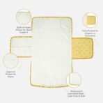 Tidy Sleep Baby Portable Diaper Changing Mat - Waterproof, Foldable Travel Mat with Storage Pockets & Soft Padding Pillow-Easy-to-Carry Changing Station Organizer for Newborns & Toddlers (Sunshine Hearts) - Fast Shipping to USA & Canada - Image 7