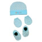 First Kick Baby Mitten Booty Cap Set - 3 Sets (Multicolour) Mittens for New Born Baby 0-6 Months | Useful | Pocket-Friendly | Soft New Born Cotton - Fast Shipping to USA & Canada - Image 3