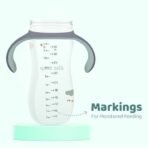 1st Step 330 ml BPA Free Anti-Spill Soft Silicone Weighted Straw Baby Sipper Cup with Twin Handle and Flip Top - Green - Fast Shipping to USA & Canada - Image 5