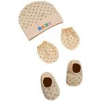 First Kick Baby Mitten Booty Cap Set - 3 Sets (Multicolour) Mittens for New Born Baby 0-6 Months | Useful | Pocket-Friendly | Soft New Born Cotton - Fast Shipping to USA & Canada - Image 5