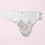 Haus & Kinder 100% Cotton Baby Swaddle Wrap for Newborn | Adjustable Easywrap Swaddle Blanket for 0-3 Months | Disty Floral - Fast Shipping to USA & Canada - Image 4