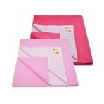 Tidy Sleep Instadry Anti-Piling Fleece Extra Absorbent Quick Dry Sheet for New Born Babies, Cotton Bed Protector Mattress Pack of 2 Pink Small (70x50) cm - Fast Shipping to USA & Canada - Image 2