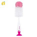 1st Step bpa Free 2 in 1 Bottle and Nipple Cleaning Brush with Suction Base and Nylon bristles for Easy Cleaning (Pink) - Fast Shipping to USA & Canada - Image 4