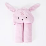 TIDY SLEEP Hooded Baby Bath Towel for New Born, Super Soft, Highly Absorbent, Toddler Bath Towel 68X130 cm Pink Bunny - Fast Shipping to USA & Canada - Image 3