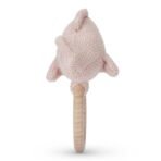 Haus & Kinder Finny Dolphin Baby Teether ? Pack of 1 | Blush, 15cm, 0-2 Years | Soft Knitted Fabric with Natural Wood Ring & Rattle | Sensory Toy & Gift for Newborns, Soothing Teether - Fast Shipping to USA & Canada - Image 5