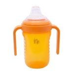 1ST STEP Matte Collection BPA Free Polypropylene Soft Spout Sipper with Twin Handles for Easy Grip - Orange - Fast Shipping to USA & Canada - Image 7