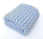First Kick Luxury Microfiber Bath Baby Towel Super Absorbent, Fade-Resistent, Ultra Soft (Zig-Zag) - L 110 cm x B 50 cm - Sky Blue - Fast Shipping to USA & Canada - Image 2