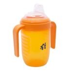 1ST STEP Matte Collection BPA Free Polypropylene Soft Spout Sipper with Twin Handles for Easy Grip - Orange - Fast Shipping to USA & Canada - Image 6