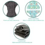 1st Step Reusable Baby Diaper Pants (5?18kg) | Washable Cloth Diaper with Bamboo Insert | 300+ Uses | Adjustable Fit with Snap Buttons | High Absorbency, Quick Dry, Leak-Proof & Stain Resistant - Fast Shipping to USA & Canada - Image 5
