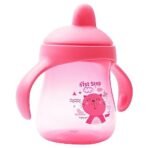 1ST STEP Matte Collection BPA Free Polypropylene Hard Spout Sipper with Twin Handles for Easy Grip - Pink - Fast Shipping to USA & Canada - Image 7