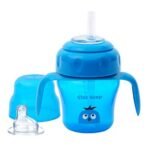 1ST STEP 150ml Birdie BPA Free Non-Spill Interchangeable Sipper/Sippy Cup with Soft Silicone Spout and Straw (Blue) - Fast Shipping to USA & Canada - Image 2