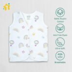 1st Step 100% Soft Muslin Cotton Snap Button Baby Jhabla - Pack of 4 - Set 1-3-6 Months - Fast Shipping to USA & Canada - Image 4