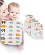 MOM CARE Muslin Cotton Burping Towels for Newborn Baby Extra Soft Large Hankies,washcloth, Reusable Napkins for Babies Infants Toddlers (Pack of 5) White - Fast Shipping to USA & Canada - Image 5