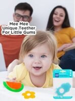 Mee Mee Multi-Textured Soft Silicone Teether, Blue - Fast Shipping to USA & Canada - Image 5