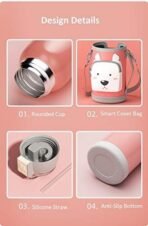 StarAndDaisy Smart Kids School Water Bottle SUS Insulated (SUS304 Brown) (GA-W4ZY-Z0DR-Pink) - Fast Shipping to USA & Canada - Image 6