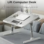 StarAndDaisy Baby Multi-Purpose Laptop/Bed Table with Foldable Legs, Adjustable Height Engineered Wood Lap Table -Grey, 60cm, 38cm, 40 Cm - Fast Shipping to USA & Canada - Image 3