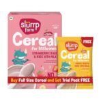 Slurrp Farm No Added Sugar Instant Cereal Ragi Rice and Strawberry with Milk 200g + Free Mango Cereal Trial Pack 50g - Fast Shipping to USA & Canada - Image 2