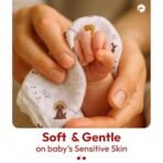 StarAndDaisy Muslin Face Hankies Pack of 6 Extra Soft, for Newborn Baby, for Infants, Toddlers, Kids, Reusable, 100% Pure Cotton Napkins, White, Printed. - Fast Shipping to USA & Canada - Image 3