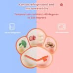 StarAndDaisy Silicone Baby Suction Plate with Lid ? Toddler Feeding Dish, BPA-Free Baby Dinnerware, Non-Slip Weaning Plate for Babies & Toddlers -Peach - Fast Shipping to USA & Canada - Image 7