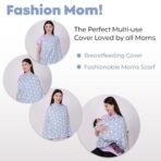 a baby cherry-Nursing Cover, Nursing Covers for Feeding Mom, Feeding Cover Breastfeeding Mother, Feeding Cover for Mom, Multi-Use, Breathable, 360 Full Privacy (Grey),1 Count - Fast Shipping to USA & Canada - Image 7