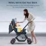StarAndDaisy Stroller for Baby Boy & Girl 0 to 3 Years / Baby Stroller with Lightweight / Foldable Pram for Kids with 5-Point Safety Harness, Adjustable Backrest, 360? Swivel Wheel, Large Storage, Reversible Handlebar, Extended Mosquito Net -Rainbow - Fast Shipping to USA & Canada - Image 6