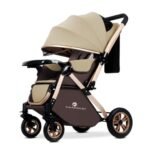 StarAndDaisy Baby Strollers / Pram For 0-3 Years Girl & Boy With Foldable Design, Food Tray, 4 Wheel Suspension, Adjustable Seat, 5 Point Safety Belt, Light Weight & Convenient (Brown) - Fast Shipping to USA & Canada - Image 2